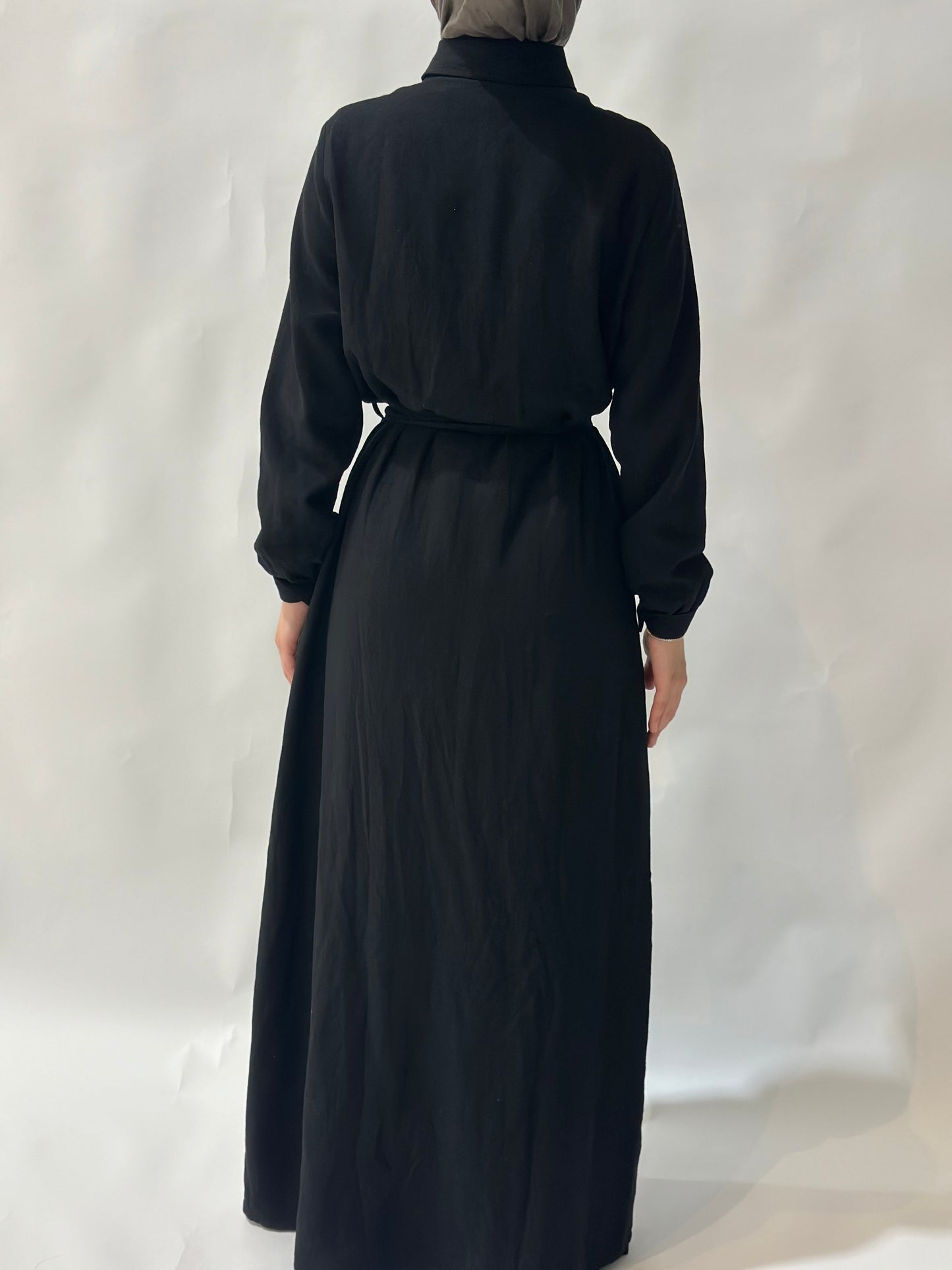 Alma Everyday Shirt Dress - Black