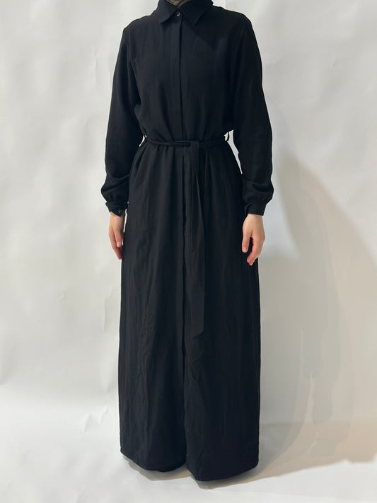 Alma Everyday Shirt Dress - Black