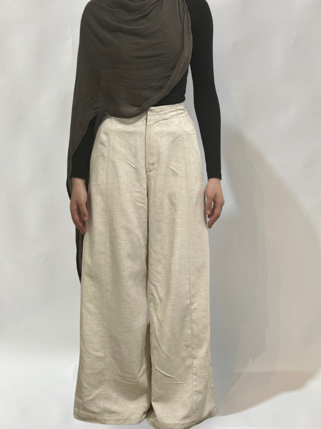 Sienna Pants Set - Beige (Pants + Shirt)