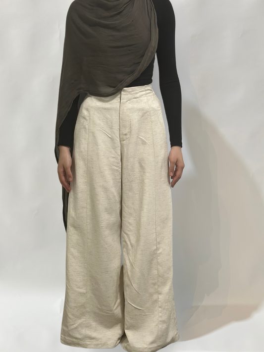 Alma Tailored Pants - Beige