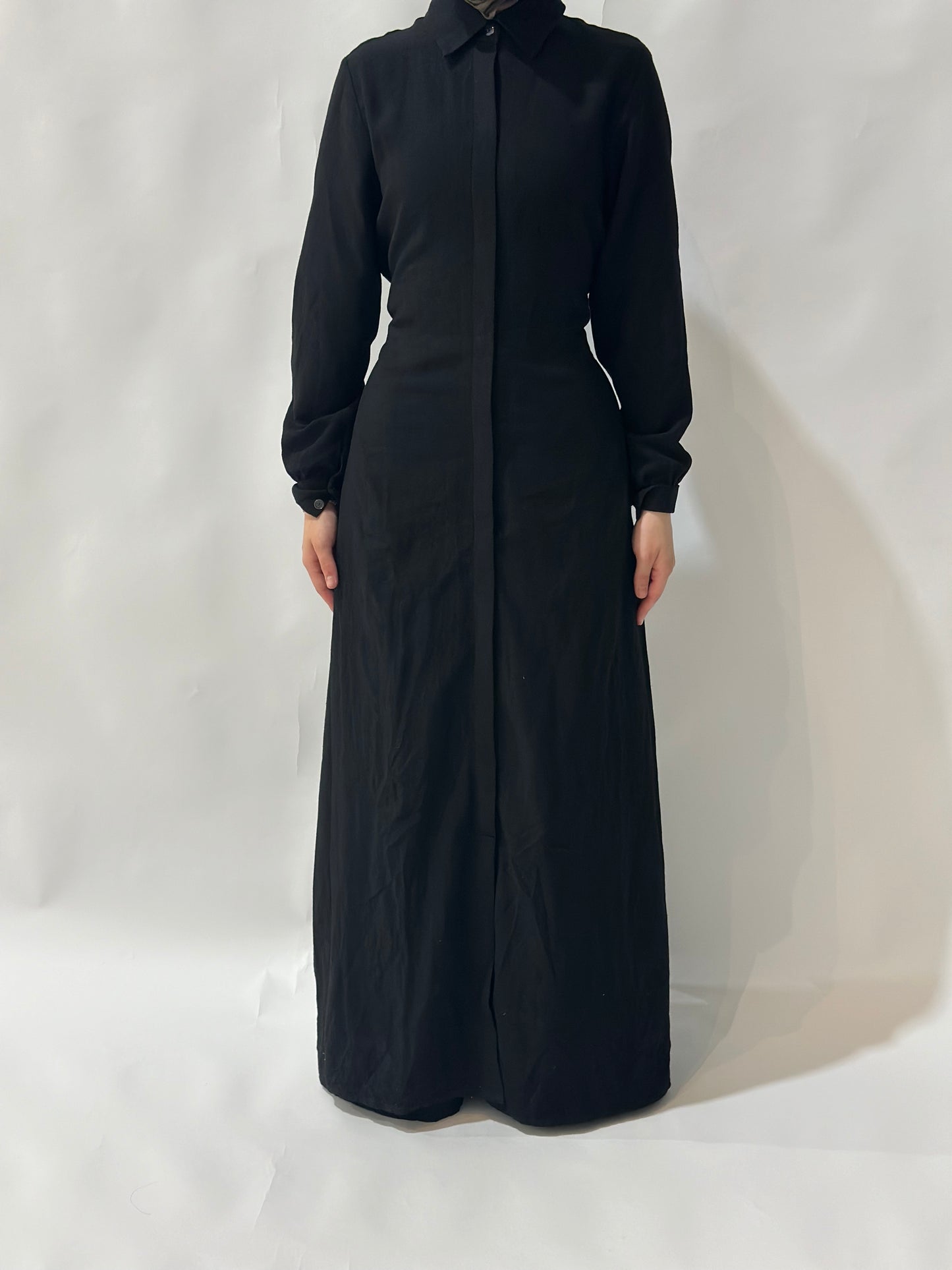 Alma Everyday Shirt Dress - Black